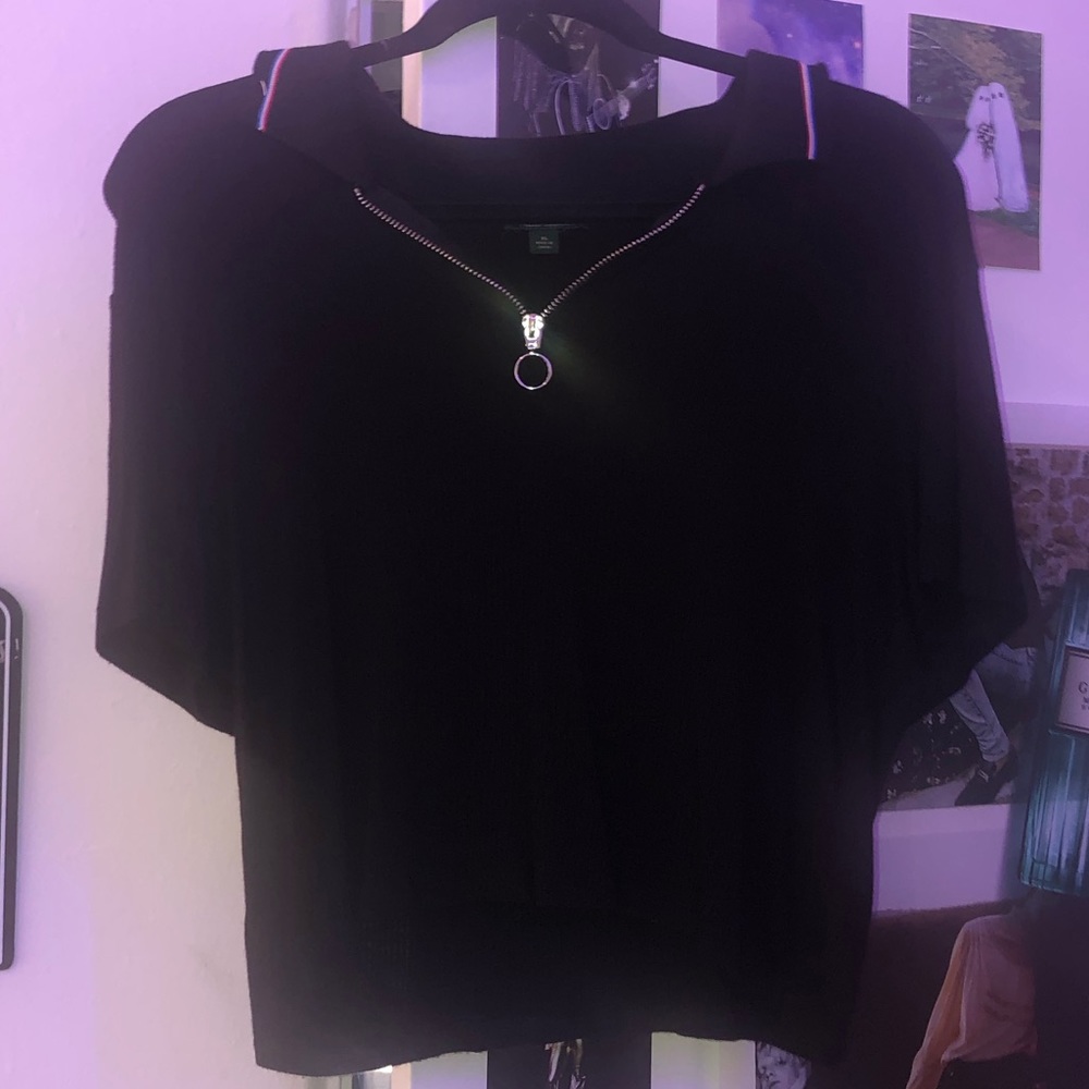 Wild Fable cropped ribbed top
